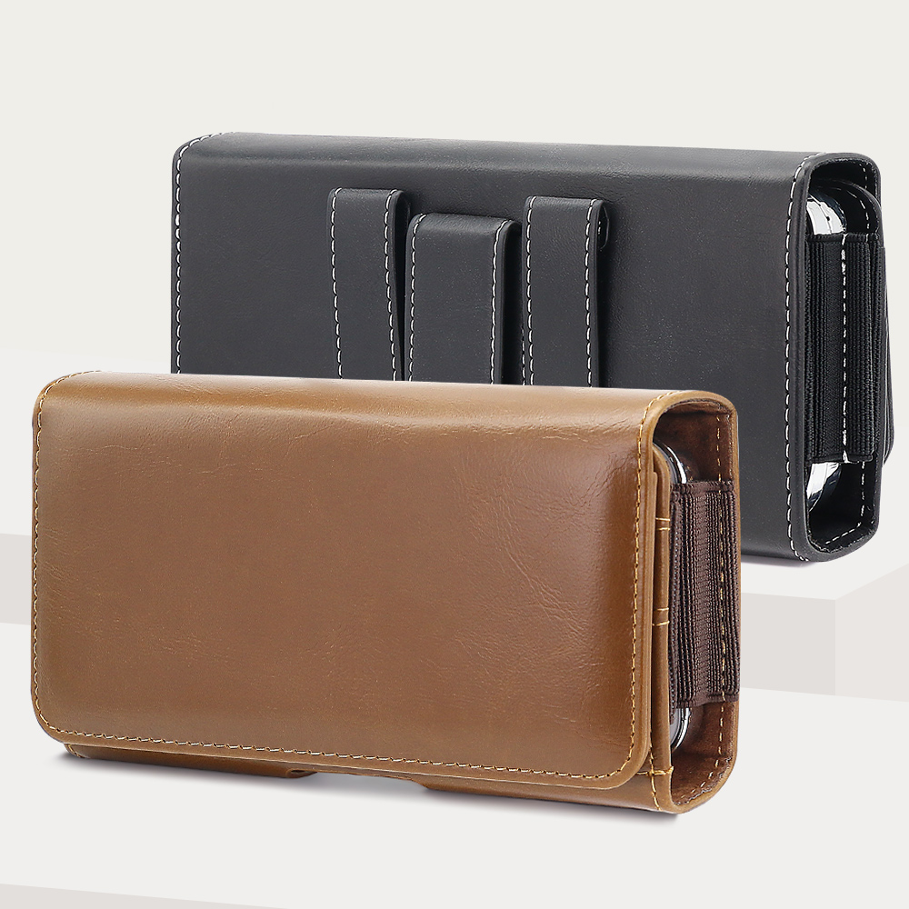 Dual Phone Holder - Bolsa para teléfono de cuero PU