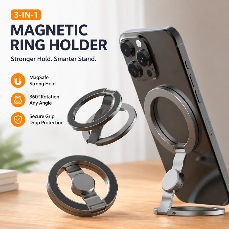 Dual Phone Holder - Soporte Magnético Magsafe de Doble Anillo
