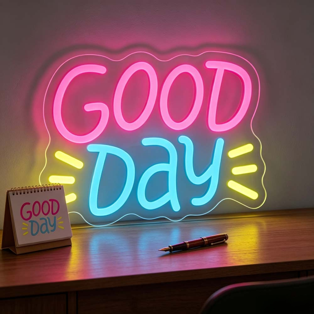 Desk Setup Aesthetic - Letrero Luminoso LED de Neón 'Good