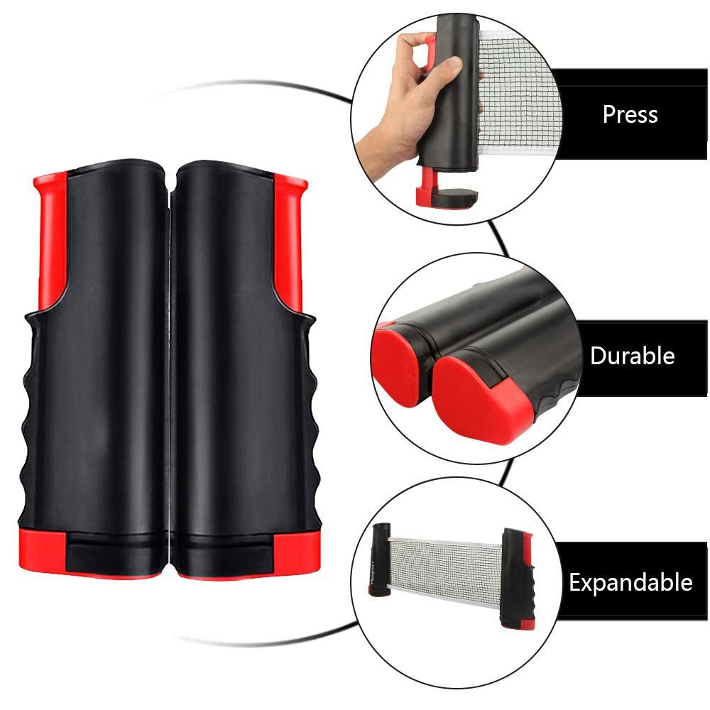 Red de ping-pong retráctil con - Desk Setup Pegboard reseña y precio