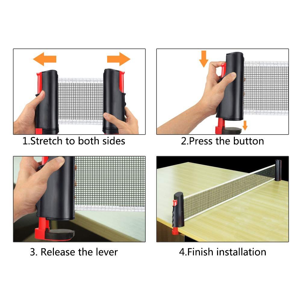 Red de ping-pong retráctil con - Desk Setup Pegboard reseña y precio