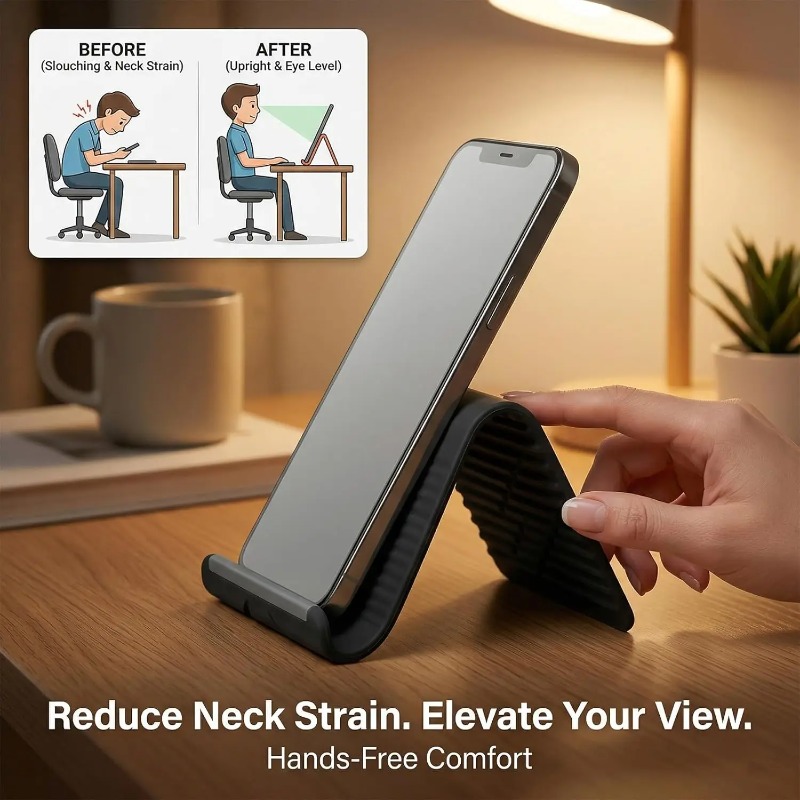 Soporte de silicona plegable y - Desk Setup Stand reseña y precio