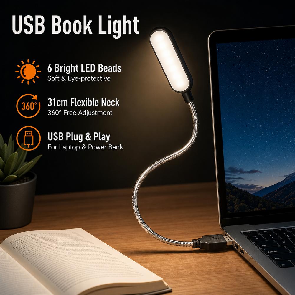 Lámpara de lectura LED con con - Desk Setup Notebook reseña y precio