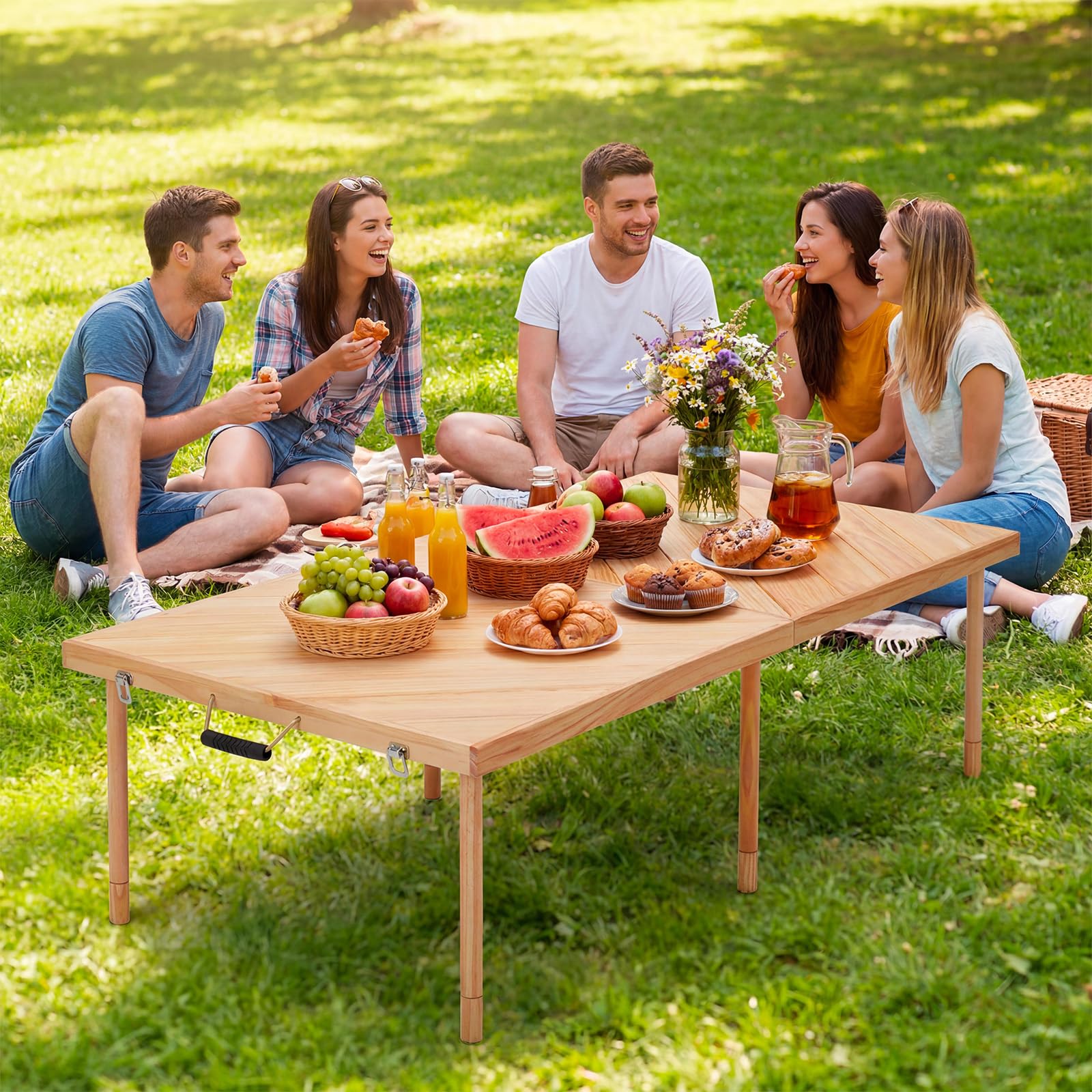 Mesa de picnic plegable para e - Desk Setup Pegboard reseña y precio