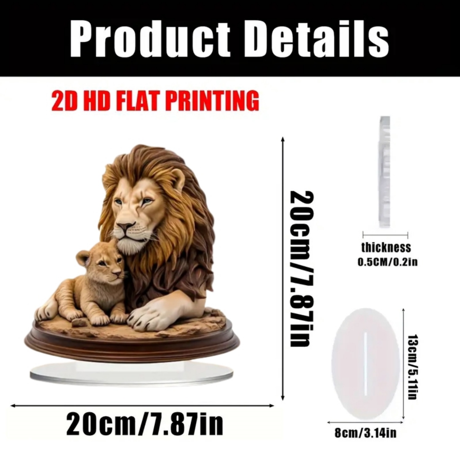Estatua de león masculino, est - Desk Setup Equipment reseña y precio