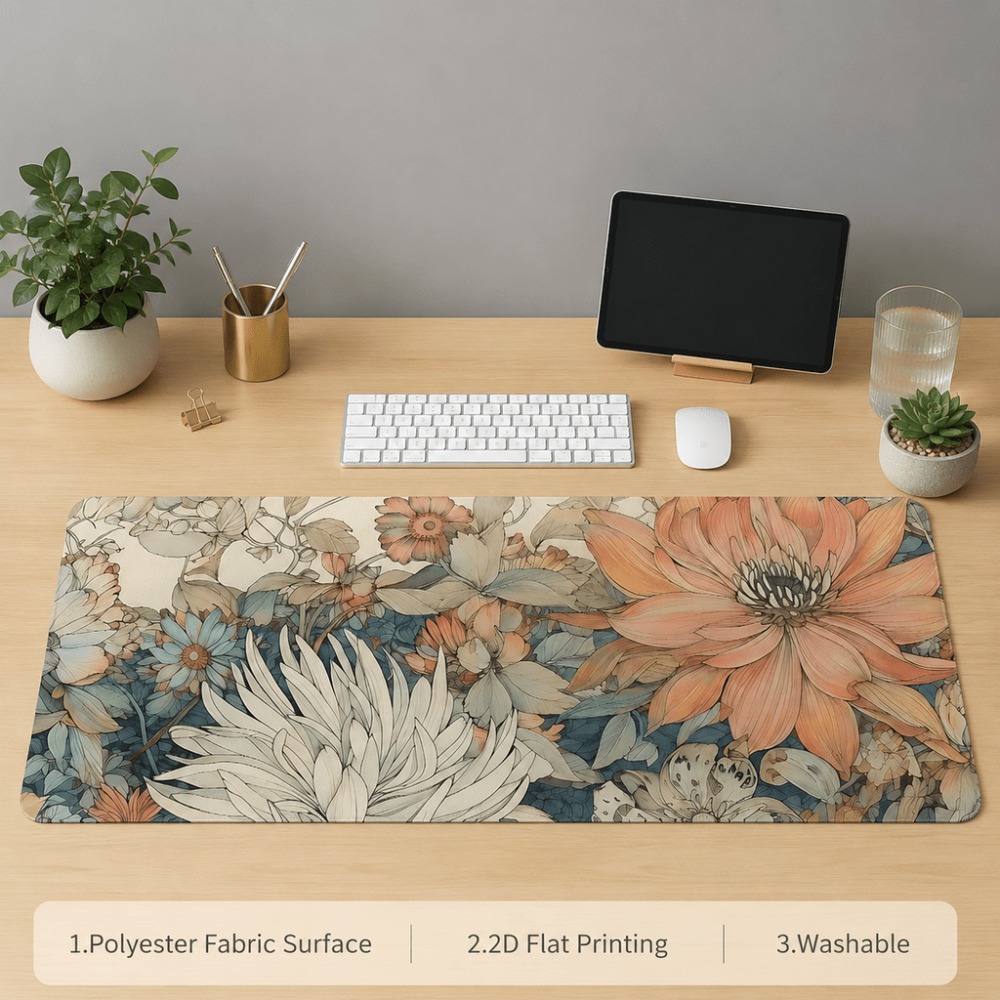 Mantel individual retro floral - Desk Setup With Plants reseña y precio